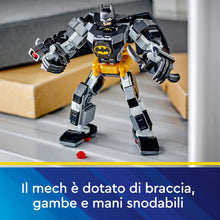 Carica l&#39;immagine nel visualizzatore di Gallery, LEGO DC Armatura Mech di Batman, Action Figure Giocattolo da Costruire, Robot Snodabile da Collezione con Minifigure e Batarang, Giochi Creativi per Bambini e Bambine da 6 Anni, Piccolo Regalo 76270