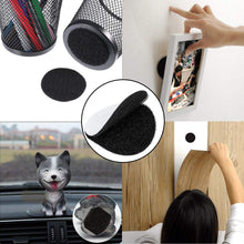 Carica l'immagine nel visualizzatore di Gallery, 6 Paia 10CM Versatili Adesivo Tondo Forte Nero Strisce Adesive Auto Hook and Loop Strips