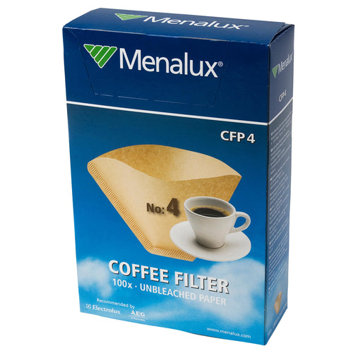 Menalux CFP4 - 100 filtri in carta, numero 4, per macchina da caffè Drip