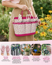 Carica l'immagine nel visualizzatore di Gallery, MYMULIKE Set di attrezzi da giardinaggio per donne, 26 pezzi, kit da giardino floreale con scatola regalo, guanti e borsa, regali per mamma, signora, Natale, compleanno