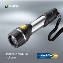Carica l'immagine nel visualizzatore di Gallery, VARTA, Torcia Day Light Multi LED F10 con 5 LED, incl. 1x batteria AA Longlife Power, adati per lavori domestici, campeg