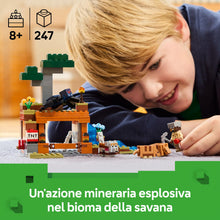 Carica l'immagine nel visualizzatore di Gallery, LEGO Minecraft Spedizione nella Miniera dell’Armadillo - Giocattolo Interattivo con Figure di Ragno della Caverna, Lupo e Funzione TNT - Regalo per Gamer, Bambini e Bambine da 8 Anni in su - 21269