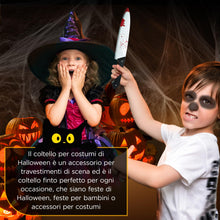 Carica l'immagine nel visualizzatore di Gallery, Coltello Finto Halloween con Sangue 2 Pezzi, Plastica 30 cm, Accessori