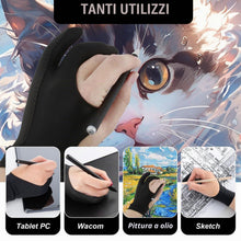 Carica l'immagine nel visualizzatore di Gallery, Guanto da Disegno, Guanto per Disegnare Tavoletta Grafica, Guanti Anti-Tocco Accidentale a 3 Strati Guanto, Guanti Table