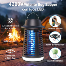 Carica l'immagine nel visualizzatore di Gallery, Lampada Antizanzare Elettrica, Lampada Zanzare Elettrico 4200V 20W UV, IPX6
