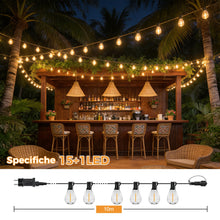 Carica l'immagine nel visualizzatore di Gallery, HeiPard 10M Catena Luminosa Esterno con Telecomando RF, 15+1 Lampadine LED