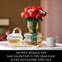Carica l&#39;immagine nel visualizzatore di Gallery, LEGO Icons Bouquet di Rose, Set di Fiori Finti da Costruire, Hobby Creativi per Adulti, Decorazione per Casa, Idea Regalo di San Valentino, per l&#39;Anniversario, per Lei o Lui, Collezione Botanica 10328