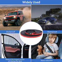 Carica l'immagine nel visualizzatore di Gallery, 5M Guarnizione autoadesiva in gomma striscia sigillante adatta per porte auto cofano e portellone insonorizzante e impermeabile universale.