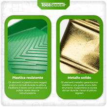Carica l'immagine nel visualizzatore di Gallery, ToolSpace 9 Pezzi Set - Rullo Pittura Kit 2 x 18 cm con Rulli 2 x 11 cm con Manico - Pennelli Pelo Lungo 2 x 36 mm Vasch