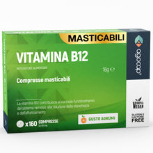 Carica l'immagine nel visualizzatore di Gallery, Vitamina B12 da 1000 mcg ad alto dosaggio - 160 microcompresse masticabili