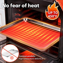 Carica l'immagine nel visualizzatore di Gallery, Fire More Teglia da Forno con Griglia di Raffreddamento Rimovibile in Acciaio Inox, Set da 1 Pezzo (1 teglia + 1 griglia