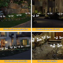 Carica l'immagine nel visualizzatore di Gallery, Luci Natalizie Solari, 4 Pezzi Luci Solari da Giardino 32LED Fiocchi di neve Lucciole Luci di Natale Esterno, Addobbi Na