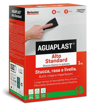 Carica l'immagine nel visualizzatore di Gallery, AGUAPLAST Alto Standard Stucco in Polvere Bianco 1 kg – Finitura Liscia per Interni (Pareti, Soffitti, Cartongesso) • Ri