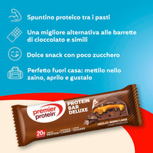Carica l'immagine nel visualizzatore di Gallery, Premier Protein - Bar Deluxe 40% - Chocolate Brownie - 12x50g