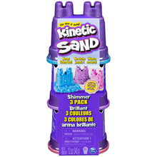 Carica l'immagine nel visualizzatore di Gallery, Kinetic Sand, Confezione da 3 Mini Castelli, 340 g di Sabbia Modellabile in 3 Colori Brillanti, dai 3 Anni, 6053520
