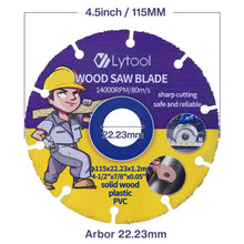 Carica l'immagine nel visualizzatore di Gallery, Lytool 2 Pezzi 115mm Disco Legno per Smerigliatrice, Ø115x22.23x1.2mm