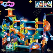 Carica l'immagine nel visualizzatore di Gallery, BINZKBB Deluxe 110 Pezzi Set Costruzioni Magnetiche per Bambini - Gioco Blocchi Magnetico Luminescente - Gioco Educativo STEM e Creativo per ragazzi e ragazze - Età 5 6 7 8 10+ Anni Ottima Idea Regalo