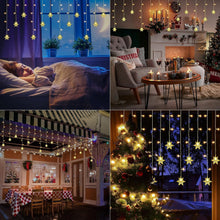 Carica l'immagine nel visualizzatore di Gallery, Luci di Natale Cascata Fiocco di Neve,ELEUTH 94LED Luci Natale Esterno Con 8 Modalità Tenda Luminosa Natale IP44 Luci Natale Per La Casa,Albero,Finestra,Balcone,Cortile,Giardino Decorazioni Natalizie