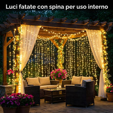 Carica l'immagine nel visualizzatore di Gallery, FairyGlim Catena di luci natalizie con telecomando, 20 m, 200 LED, impermeabile, per esterni, 8 modalità, ideale per gia