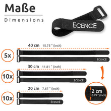 Carica l'immagine nel visualizzatore di Gallery, ECENCE Fascette Cavi Riutilizzabili a Strappo Nylon, Set da 25