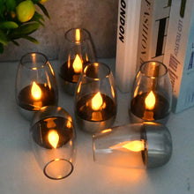 Carica l'immagine nel visualizzatore di Gallery, 6 pezzi lucesolare, candele LED da esterno, candele solari per giardini, luce impermeabile per matrimoni, feste