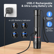 Carica l'immagine nel visualizzatore di Gallery, Blukar Torcia LED Ricaricabile, Torcia Potente con 2 Temperature di Colore