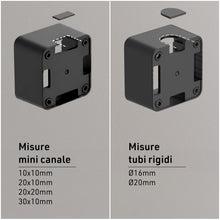 Carica l'immagine nel visualizzatore di Gallery, Electraline 60478 Contenitore da superficie FIXA con presa P40 (Schuko+10/16A), Nero, IP40, compatibile per installazion