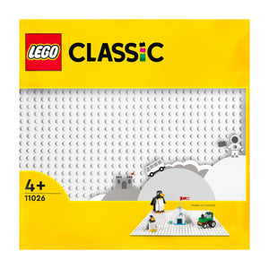 LEGO Classic Base Bianca, Tavola per Costruzioni Quadrata con 32x32 Bottoncini, Piattaforma Classica per Mattoncini per Costruire ed Esporre per Bambini e Bambine da 4 Anni in su 11026