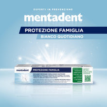 Carica l'immagine nel visualizzatore di Gallery, Mentadent Dentifricio Protezione Famiglia Bianco Quotidiano- 4x75gr