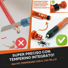 Carica l'immagine nel visualizzatore di Gallery, THORVALD 2 matite da falegname allungabili [+ 38 mine + temperamatite + impugnatura facile da scrivere] per falegname tu