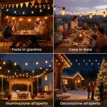 Carica l'immagine nel visualizzatore di Gallery, HeiPard 10M Catena Luminosa Esterno con Telecomando RF, 15+1 Lampadine LED