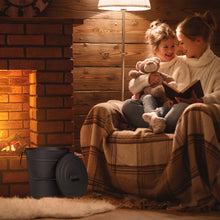 Carica l'immagine nel visualizzatore di Gallery, Relaxdays Secchio per Cenere con Coperchio, per Raffreddare &amp; Trasportare Carbone Bollente, Camino &amp; Stufa, 12 l, Nero