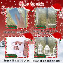 Carica l'immagine nel visualizzatore di Gallery, CHIHOLEN 137 immagini per finestre di Natale, bianco, decorazione natalizia con fiocchi di neve, autoadesive, per finestre riutilizzabili, in PVC su entrambi i lati