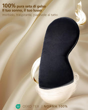 Carica l'immagine nel visualizzatore di Gallery, Aosun Mascherina per Dormire, Maschera per Dormire in Pura Seta di Gelso al 100% - Mascherina Occhi per Dormire Ipoallergenica Oscurante con Fascia Regolabile (Nero)