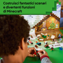 Carica l'immagine nel visualizzatore di Gallery, LEGO Minecraft Calendario dell'Avvento 2025 per Bambini e Bambine da 7 Anni - Gioco per il Conto alla Rovescia di Natale con 24 Sorprese come Minifigure e Mini Costruzioni - Regalo per Gamer - 21280