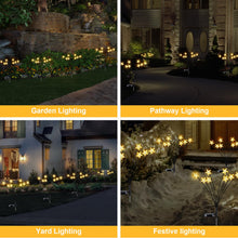 Carica l'immagine nel visualizzatore di Gallery, Luci Solari Esterno, 4 Pezzi 32LED Luci di Natale Esterno Stella Lucciole Luci Solari da Giardino, Decorazioni di Natale Esterno Impermeabili, Decorazioni per Giardino Festa Natale Cortile