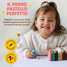Carica l'immagine nel visualizzatore di Gallery, Honeysticks Pastelli 100% Pura Cera d'Api (Confezione da 12 Pezzi)