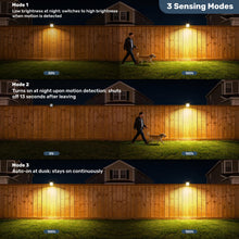 Carica l'immagine nel visualizzatore di Gallery, lampade solari per esterni, lampade solari con clip con sensore di movimento, 800 lm, 3 modalità e 3 colori (2)