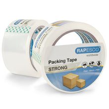 Carica l'immagine nel visualizzatore di Gallery, RAPESCO 1697 Nastro da Imballaggio, 50 mm x 60 m, Trasparente, 2 Nastri