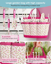 Carica l'immagine nel visualizzatore di Gallery, MYMULIKE Set di attrezzi da giardinaggio per donne, 26 pezzi, kit da giardino floreale con scatola regalo, guanti e borsa, regali per mamma, signora, Natale, compleanno