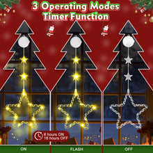 Carica l'immagine nel visualizzatore di Gallery, Decorazioni Natalizie,2 Pezzi Luci Natale Finestra,3 Modalità con Timer e Ventosa,Luci Natalizie,Luci di Natale da Interno ,Decorazioni per Finestre,Tende Natalizie per Finestre per Interno Esterni