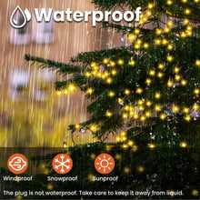 Carica l'immagine nel visualizzatore di Gallery, GARITE - Catena luminosa per albero di Natale, 2 m, 400 LED, con anello e 16 ghirlande, illuminazione a LED, per albero di Natale, catena luminosa per 150 cm, 180 cm, 210 cm, 240 cm