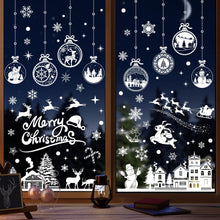 Carica l'immagine nel visualizzatore di Gallery, Baynetin Adesivi per Finestre di Natale, Bianche Vetrofanie Natalizie Finestre per Vetrine Removibili Stickers Natalizi Riutilizzabili, in PVC, per Natale Vetrofanie Decorazioni (10Fogli,245Pezzi)