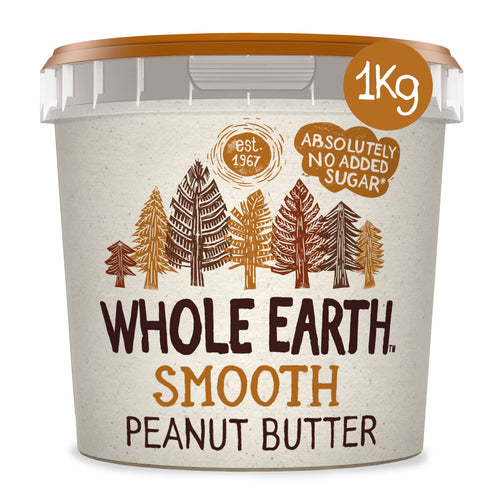 Whole Earth Crema di Arachidi Cremoso, Crema Spalmabile, Fonte Naturale di Proteine Vegetali, Senza Glutine, Vegan, Confezione da 1kg