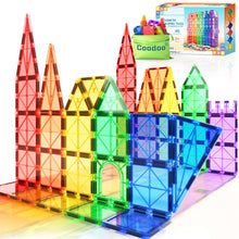 Carica l&#39;immagine nel visualizzatore di Gallery, Piastrelle magnetiche Giocattoli per bambini Giocattoli magneti per il bambino Blocchi magnetici Giocattoli da costruzione Giocattoli Montessori per ragazzi e ragazze di 3+ anni