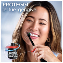 Carica l'immagine nel visualizzatore di Gallery, Oral-B Spazzolino Elettrico Ricaricabile Pro 3 3000, Sensore di Pressione Luminoso, Batteria a Lunga Durata, 2 Testine Cross Action, 1 Spazzolino Elettrico, Nero, Idea Regalo