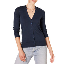 Carica l'immagine nel visualizzatore di Gallery, Amazon Essentials Cardigan Leggero Girocollo (Disponibile in Taglie Forti) Donna, Blu Marino, L