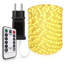 Carica l'immagine nel visualizzatore di Gallery, Luci Natale Esterno LED 30Metri-300LED Bianco Caldo Impermeabili, Luci Albero Di Natale 8 Modalità, 6 Luminosità, Con Telecomando e Cip Timer &amp; Memoria, Luci Natalizie Da Esterno ed Interno IP44