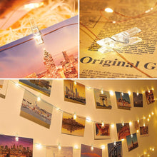 Carica l'immagine nel visualizzatore di Gallery, litogo 12M 120LED USB Luci con Mollette 60 Clip Decorative Per Camere Filo Appendi Foto, Interno Per Matrimonio, Complea