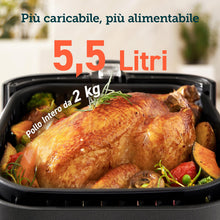 Carica l'immagine nel visualizzatore di Gallery, COSORI Friggitrice ad Aria 5,5 Litri, Air Fryer, 1700W, 13 Funzioni, 85% Meno Olio, 75-205°C, Fino al 50% Più Veloce del Forno, 100 Ricette Italiane, Display Digitale, CP158 Nero